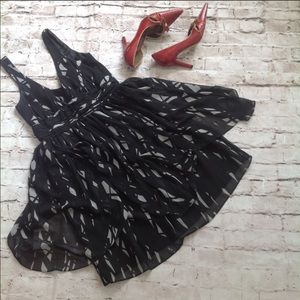 BCBG black/grays cute party dress .